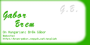 gabor brem business card